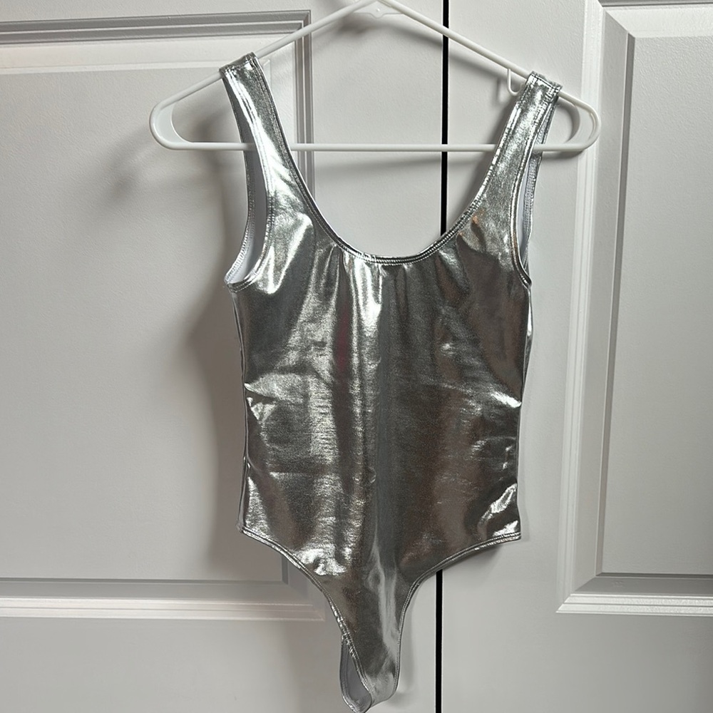 Amazon Silver Bodysuit Top